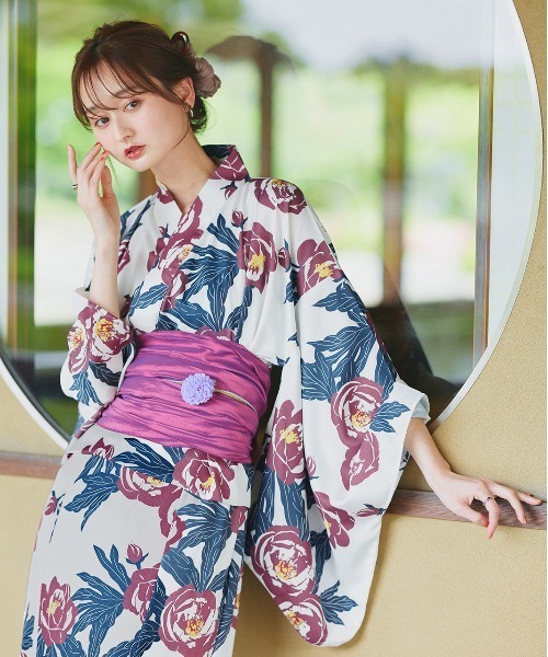 【試着のみ】ad thie 浴衣 セパレート3点セット ad thie 浴衣 アソート柄 セパレート浴衣3点セット ワンピース