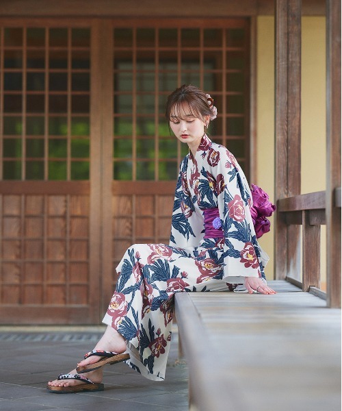 ad thie 浴衣 アソート柄 セパレート浴衣3点セット スカート
