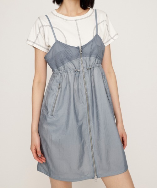 SLY ワンピース SHEER CAMI ZIP DRESS シアー キャミ ジップ