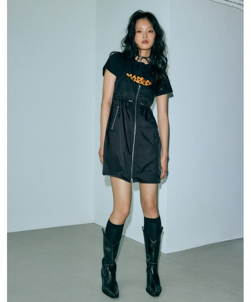 SLY ワンピース SHEER CAMI ZIP DRESS シアー キャミ ジップ