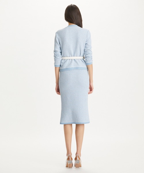 スカート ストライプステッチ コットン ミディスカート レディース  