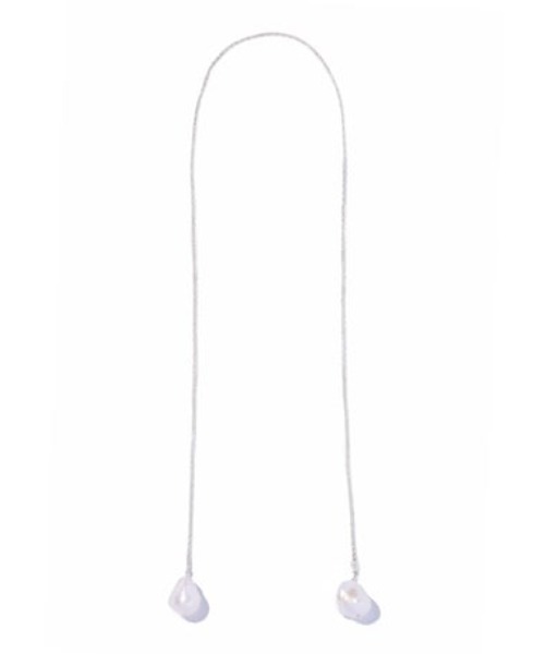 ネックレス 「IRIS47」 baroque pearl lariat necklce / バロック パール ラリエット ネックレス レディースの画像
