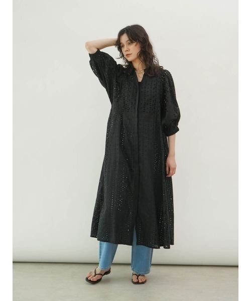 Katie BAD TEA ワンピース F 黒 贅沢 レース 日本製✨送料込 FIKA.（フィーカ） ワンピース Cutwork lace dress : ZOZOTOWN Yahoo