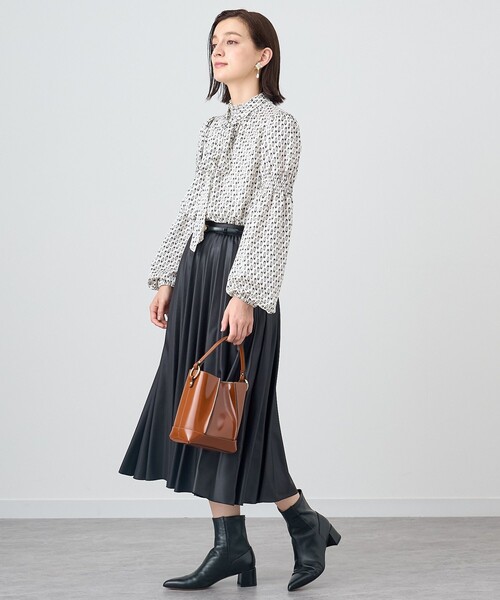 ANAYI シャツ ブラウス バレエシューズプリントシャーリング