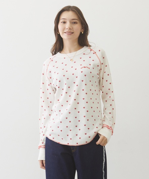 tシャツ HEART WAFFLE TOP レディース