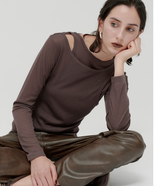 kiehtova tシャツ 「kiehtova」LAYERED SHEER TOPS/レイヤード シアー