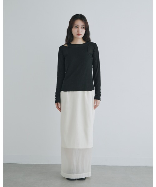 kiehtova tシャツ 「kiehtova」LAYERED SHEER TOPS/レイヤード シアー