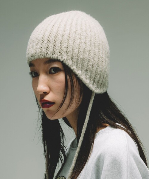 新品 MONCLER ニット キャップ ニット帽 ビーニー レディース FREAK'S STORE ニット帽 ニットキャップ 耳付きビーニー