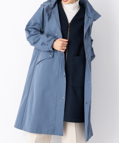 モッズコート コート 「2way」撥水 防風フーディコート ロングジレ