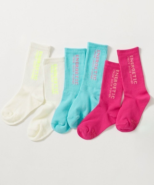 devirock（デビロック） 靴下 親子で使える 3足セット ネオンカラー