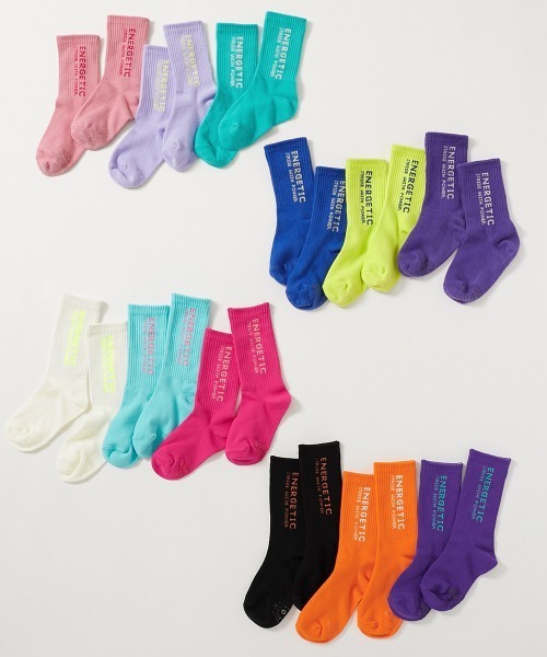 devirock（デビロック） 靴下 親子で使える 3足セット ネオンカラー