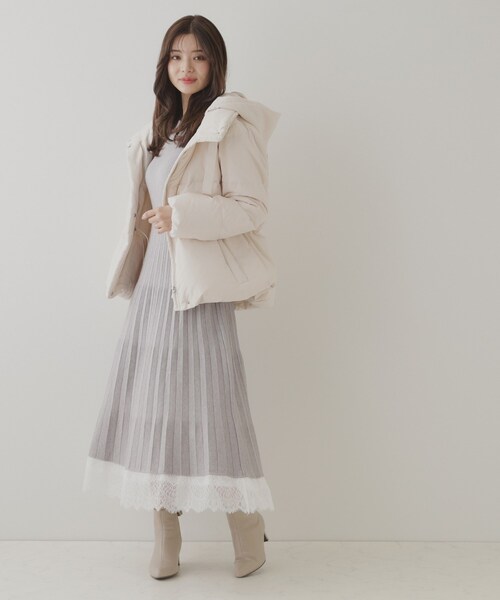 専用 And couture❤︎ニットドッキングレースワンピース レースドッキングニットワンピース（マキシ丈/ロングワンピース