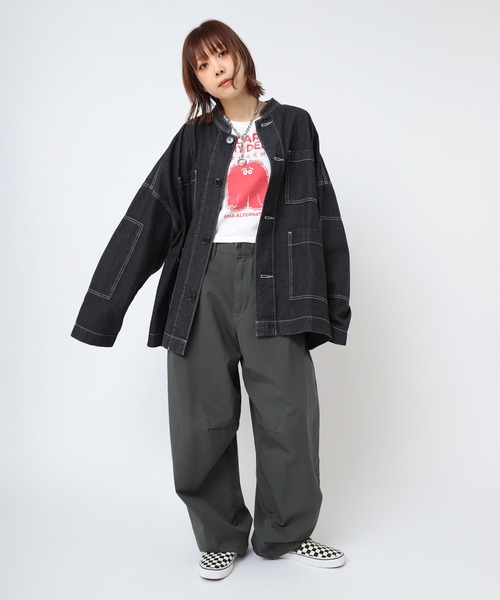 値下げRNA-N デニムジャケット　新品 RNA-N 「RNA-N」 デニムジャケット MEDIUM クリーム レディース