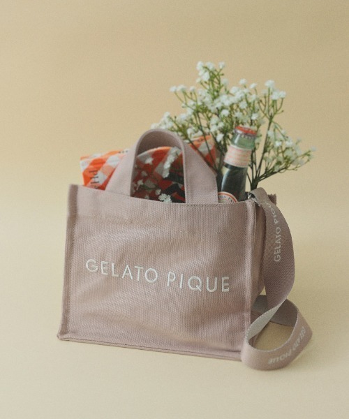 gelato pique☆ジェラピケ☆キャンバスロゴ ショルダーバッグ キャンバスロゴショルダーバッグ（ショルダーバッグ）｜gelato
