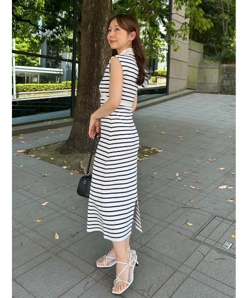 FRAY I.D ニットワンピース　バイカラー FRAY I.D ワンピース バイカラースキッパーポロニットワンピース