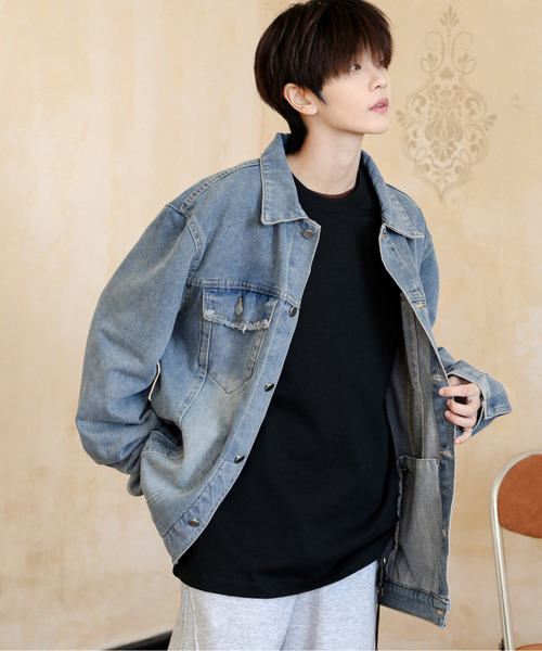 【新品•未使用•タグ付き】PASSIONE デニムジャケット 袖口リブ fit=scale-down,w=1200