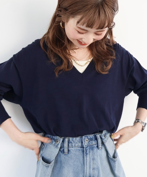 AMERICAN HOLIC ニット セーター Vネックニットプルオーバー