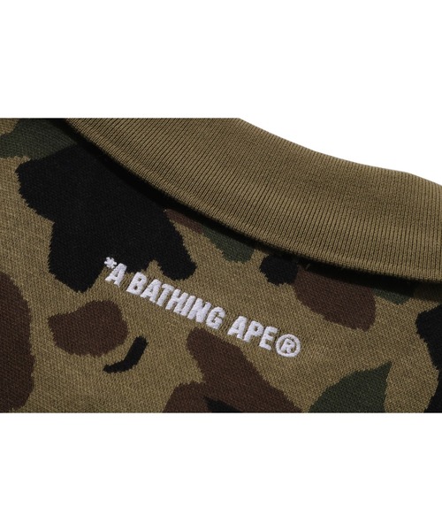 A BATHING APE ポロシャツ 1ST CAMO JACQUARD RELAX FIT POLO