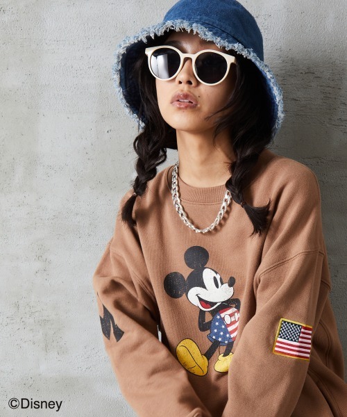 [Disney] тренировочный cut and sewn L мокка женский 