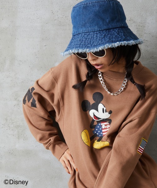 [Disney] тренировочный cut and sewn L мокка женский 