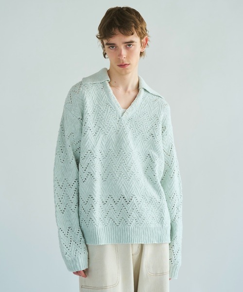 トップス sullen tokyo mesh skipper knit shirt sullen tokyo mesh skipper knit shirt