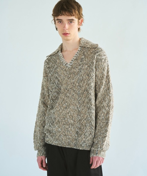 Camphor wood セーター ニット skipper stitching l/s knit