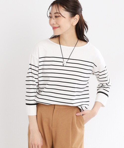 tシャツ 「夏SALE／UVカット／接触冷感／洗える」パネルボーダープルオーバー レディース Reflect tシャツ 「夏SALE／UVカット／接触冷感／洗える」パネル