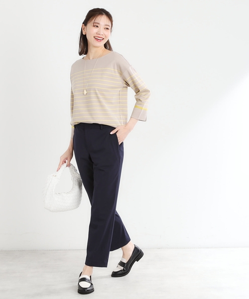 tシャツ 「夏SALE／UVカット／接触冷感／洗える」パネルボーダープルオーバー レディース Reflect tシャツ 「夏SALE／UVカット／接触冷感／洗える」パネル