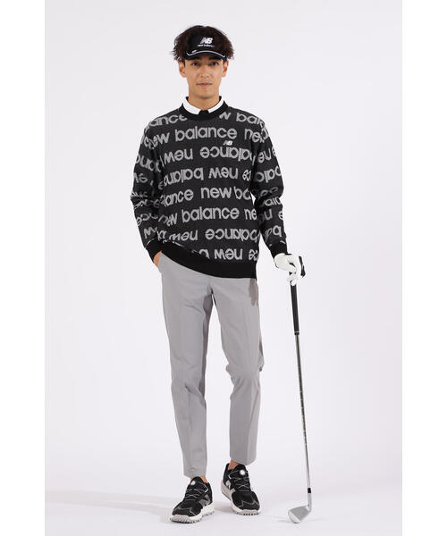 ニューバランス ゴルフ クルーネック ニット セーター ボーダー 柄 6 New Balance Golf セーター ニット 「new balance golf」ロゴ