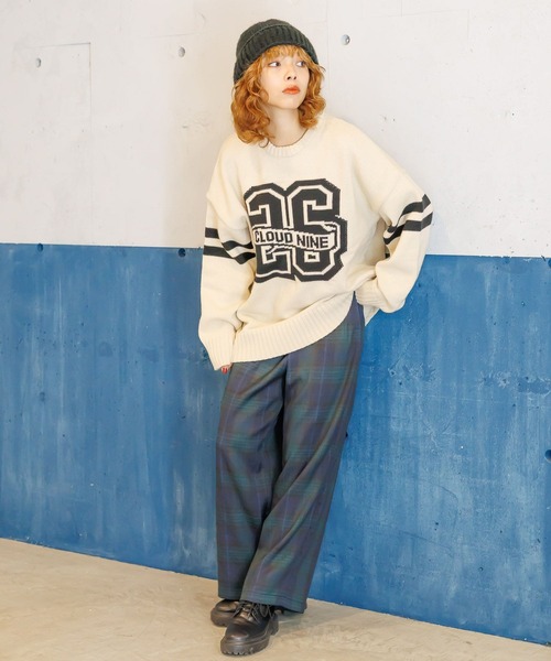 「PBLIM」 長袖ニット FREE レッド レディース_画像5