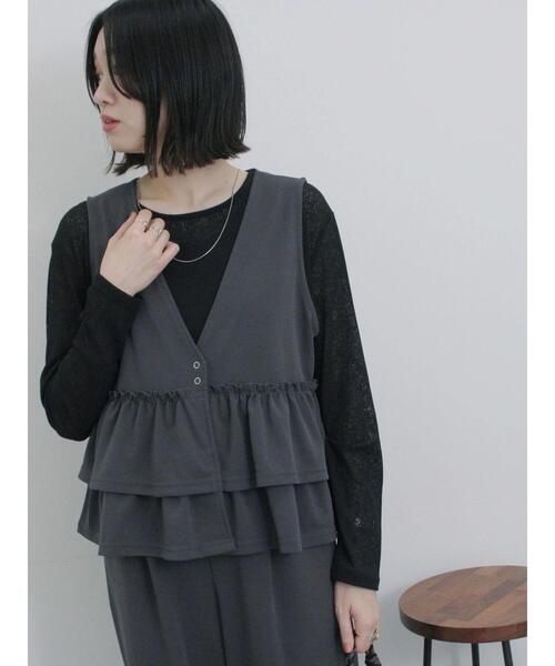 ジレ セットアップ レディース（色：グリーン系）の商品一覧 通販  