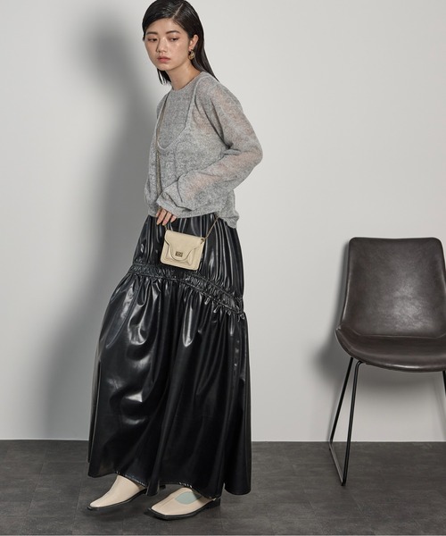 「THE YOn」 ロングスカート FREE ブラウン レディース_画像2