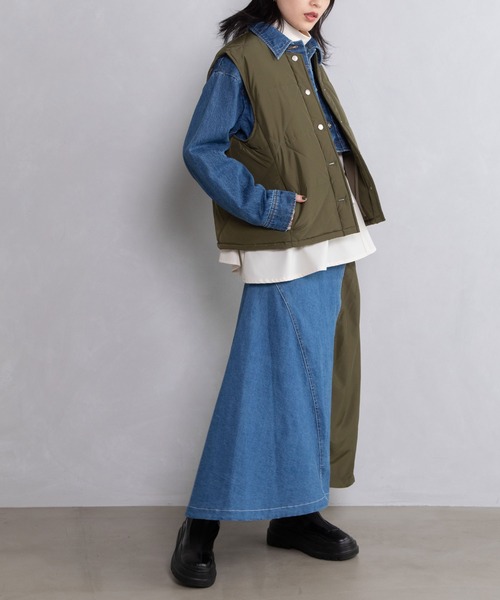 「MARECHAL TERRE」 デニムジャケット MEDIUM インディゴブルー レディース_画像2