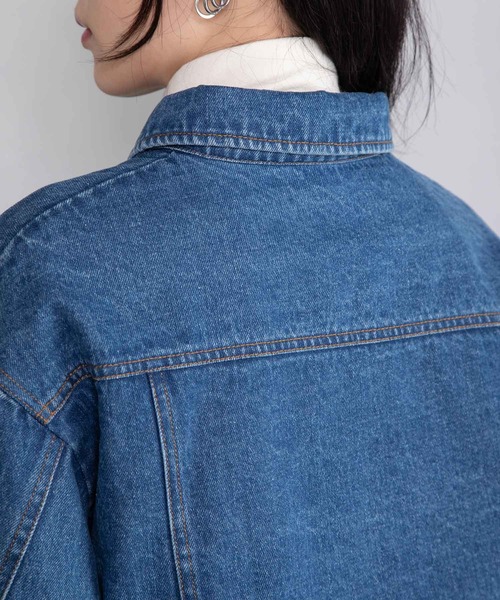 「MARECHAL TERRE」 デニムジャケット MEDIUM インディゴブルー レディース_画像9