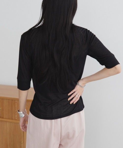 アンドマリートップス黒 美品】ANDMARY アンドマリー ミロリボンニットトップス 黒
