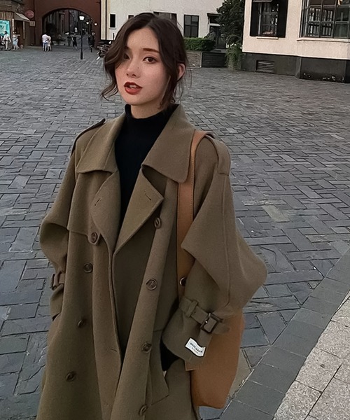 「Doula Doula」 コート L カーキ レディース_画像9