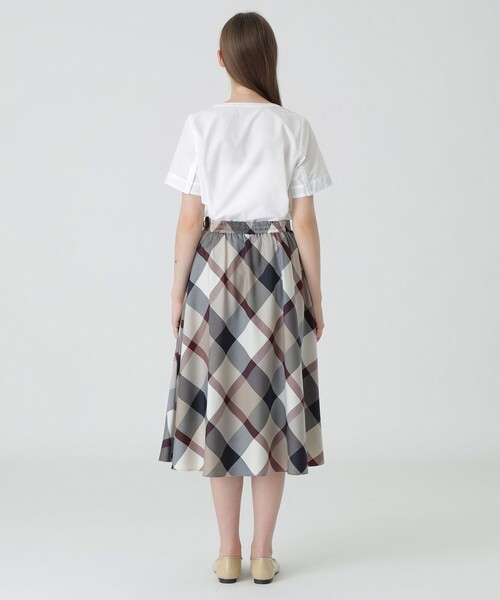 バーバリーブルーレーベル　綿　スカート バーバリー ブルーレーベルBURBERRY BLUE LABEL バイアスノバ
