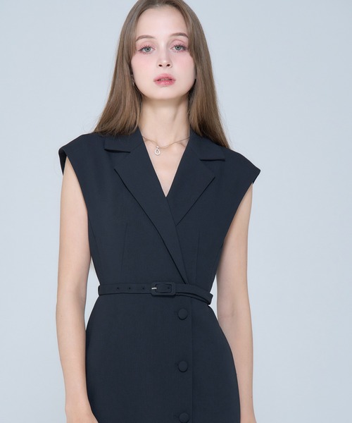 パーティードレス ワンピース French Sleeve Tailored Dress_3