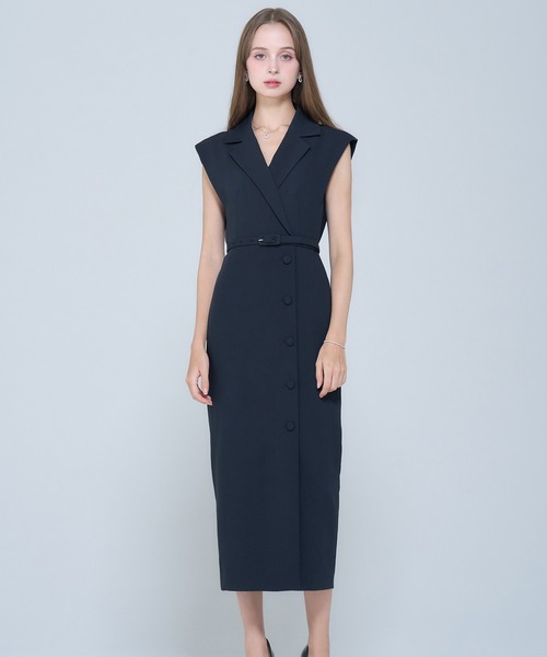パーティードレス ワンピース French Sleeve Tailored Dress_12