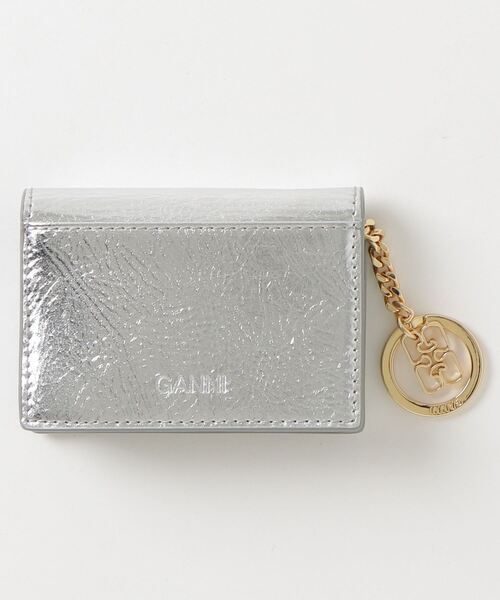 ガニー GANNI BOU メタリック カードホルダー カードケース GANNI カードケース Bou Flap Card Holder Metallic ガニー ボウ