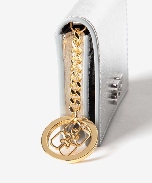 ガニー GANNI BOU メタリック カードホルダー カードケース ガニー GANNI ガニー GANNI Bou Flap Card Holder Metallic ボウ