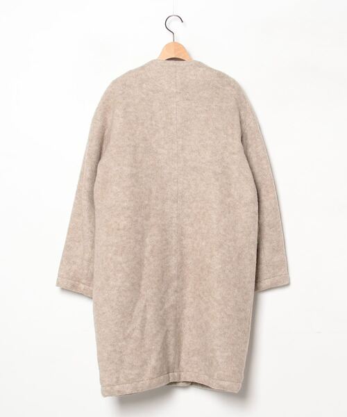 「Lugnoncure」 ノーカラーコート L グレー レディース_画像2