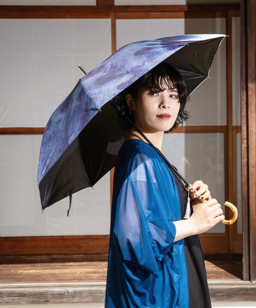 岩座 IWAKURA 傘 「岩座」藍晴天日傘 晴雨兼用 レディース メンズ