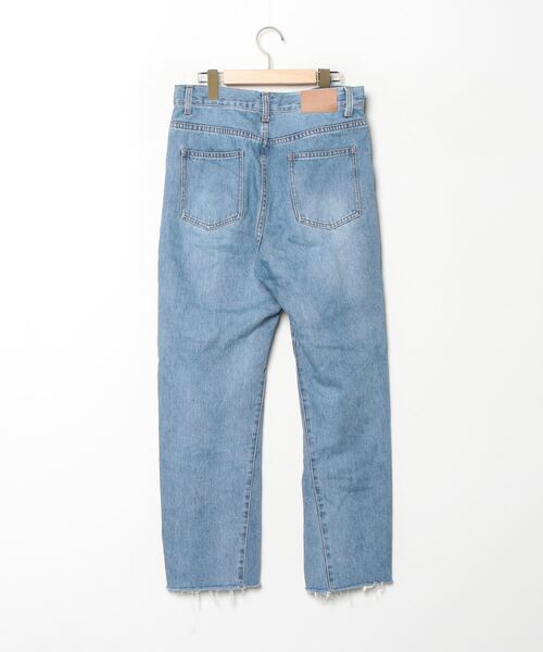 [mystic] повреждение обработка Denim брюки 2 голубой женский 
