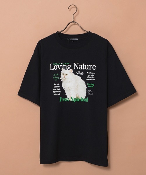 R&D.M.C. プリントTシャツ (犬) Revo. tシャツ キャット ドッグ アニマルプリント オーバー
