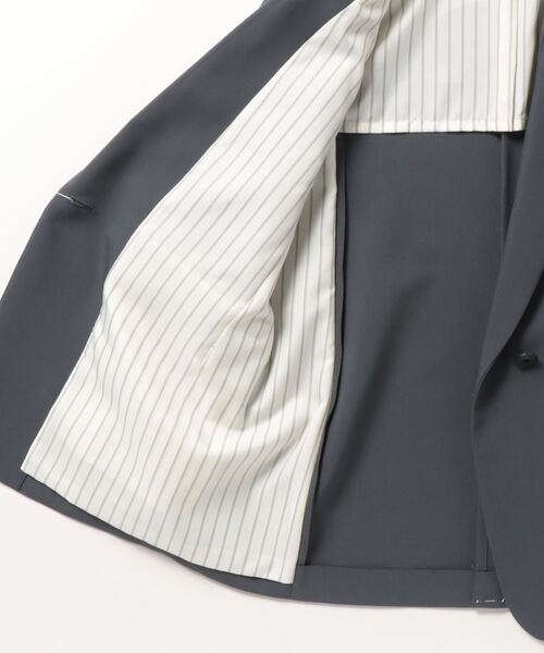 [green label relaxing] tailored jacket 36 серый женский 