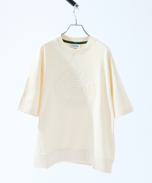 【LACOSTE / ラコステ】トーン・オン・トーンステッチ半袖スウェット / LACOSTE tシャツ 「LACOSTE / ラコステ」トーン・オン・トーン