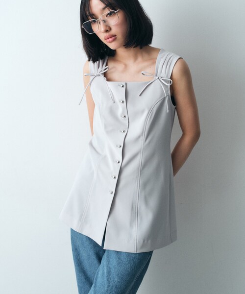 ベスト ジレ twill vest レディース メンズ org.jpg