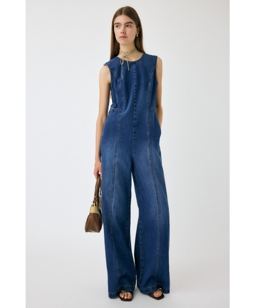 MOUSSY BUSTIER DENIM オールインワン サイズ1 MOUSSY（マウジー）の「BUSTIER DENIM オールインワン（つなぎ