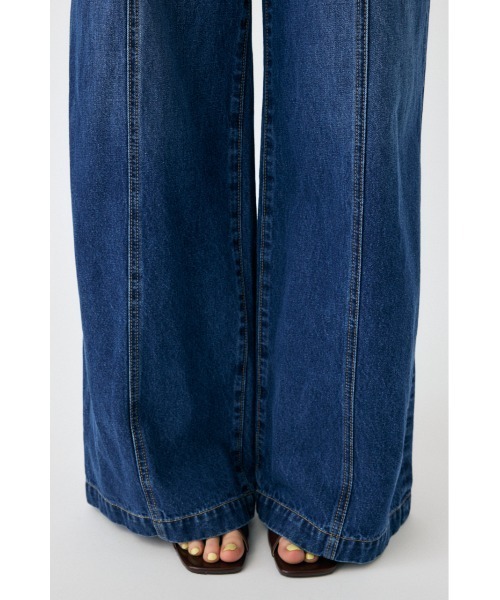 【美品⭐︎】MOUSSY DENIM FRINGE オールインワン MOUSSY（マウジー）の「DENIM FRINGE オールインワン（つなぎ